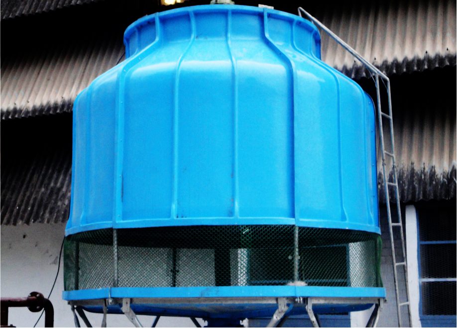 WETS induced draft cooling tower