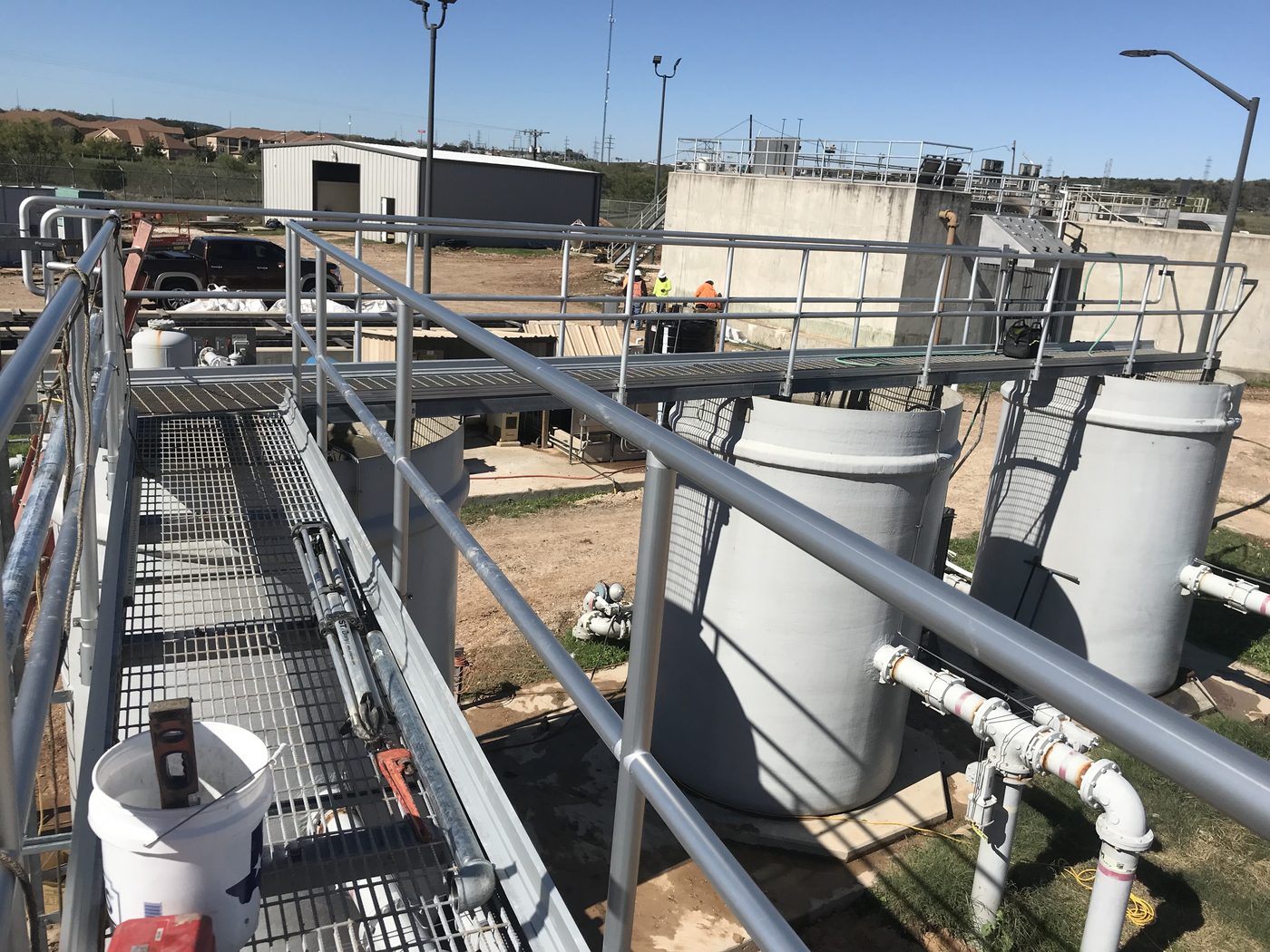 WETS filter vessels used for iron, manganese and arsenic co-treatment
