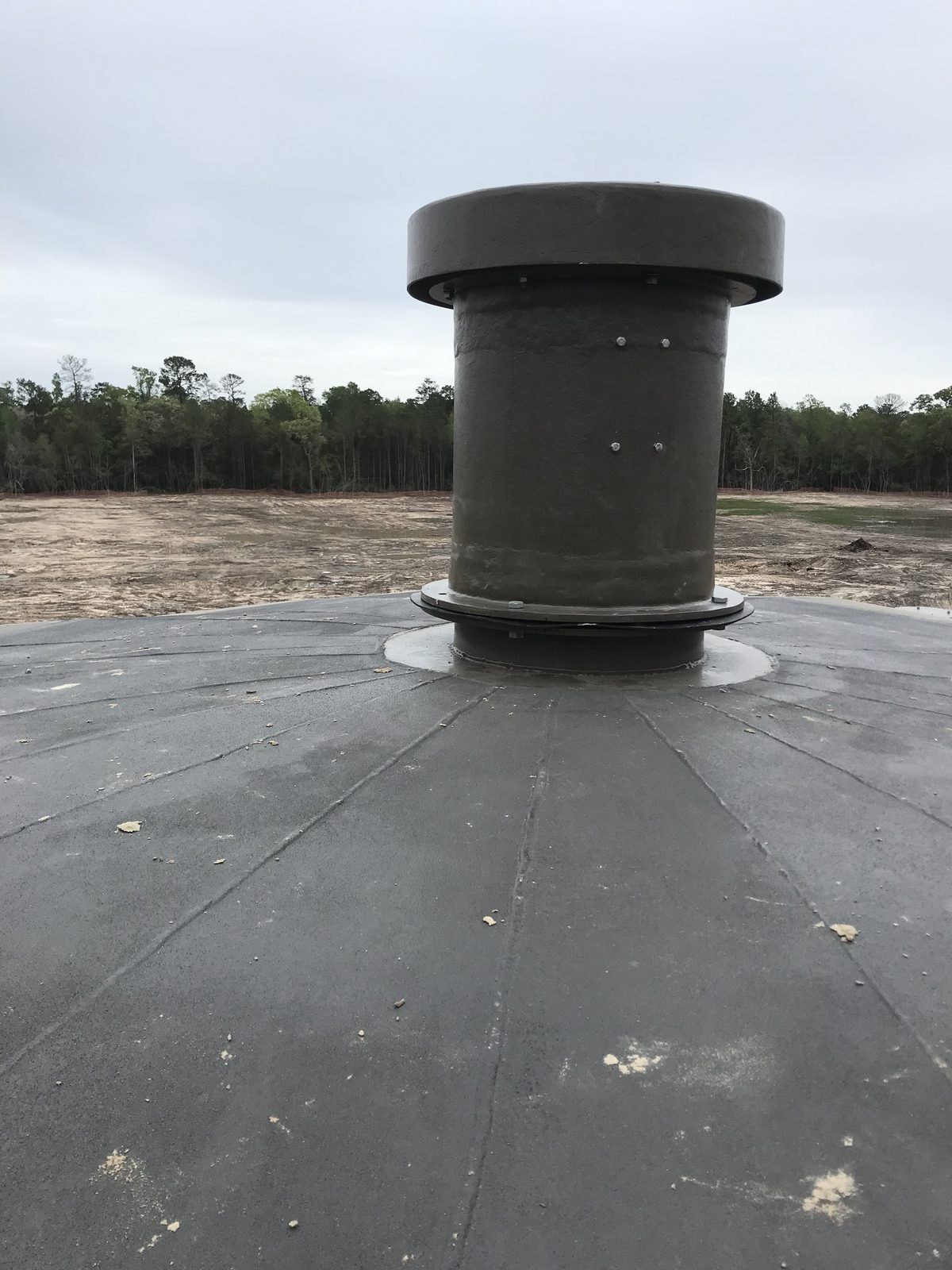 WETS ventilation unit installed on a ground storage tank roof