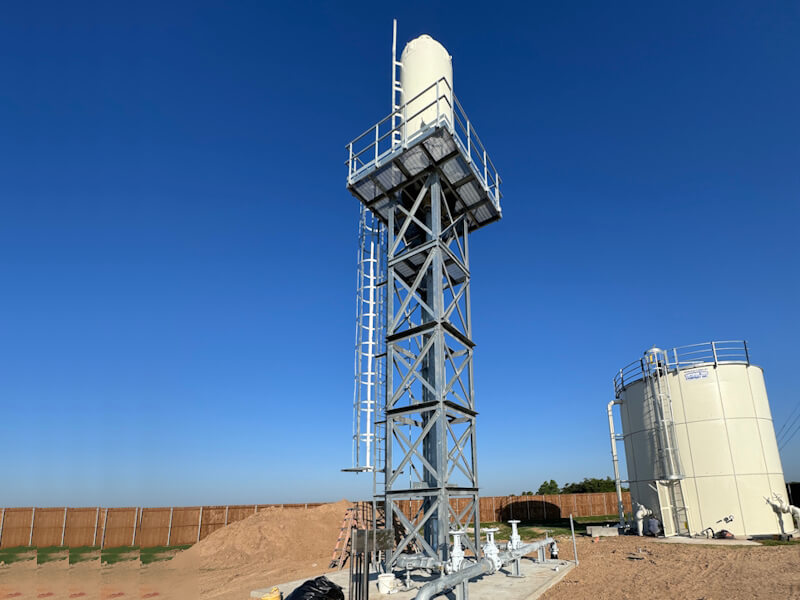 M054 MUD 258 Laurel Farms Methane Stripping Aerator and Tower Aerator and Tower WETS LLC
